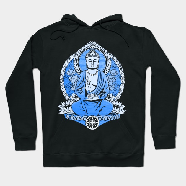 Gautama Buddha Blue Hoodie by GAz